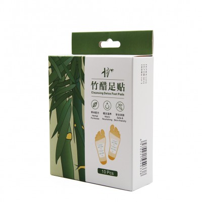 New package Bamboo Foot Patch Remove Toxin adhesive  best Chinese herb foot detox pad